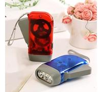 Ocastuted 2 Pieces Wind Up Portable Camping Torch, Hand Crank Waterproof Torch Light, Hand Cranks Solar Powered LED Flashlight, Emergencys Hands Crank LED Flashlight