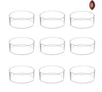 Ocastuted 9 Acrylic Ball Display Stand, Clear Basketball Football Stand Holder, Transparent Round Ball Display Base, Round Ring Balls Holder, Acrylic Sphere Displays Rack