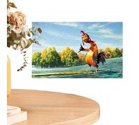 Ocastuted Chicken Joe Tapestry | Funny Flags Garden Wall Outdoor Tapestry Flag | Double Sided Funny Flag Banner Wall Flag Hanging Surfs Up Poster For College Room Decor