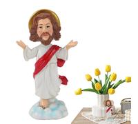 Ocastuted Dashboard Jesus Bobblehead | Religious Statue Resin Bobblehead for Dashboard - Exquisite Jesus Figurines, Symbolic Figures Decoration for Bedroom, Living Room