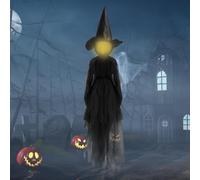 Ocastuted Light Up Witches, Sound Activated Sensor Scary Witch, Halloween Witch Decorations Outdoor, With Stakes, For Halloween Garden Porch Yard Lawn Patio