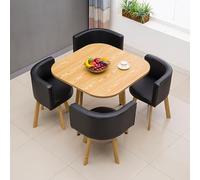 OCAZI Breakfast Bar Dining Table and Chairs Set Modern Kitchen Table for Dinner Round Furniture Table and Chair Set Round Conference Table for Home/Garden/Restaurant #11 80x75cm/31.5x29.5in(WxH)