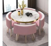 OCAZI Breakfast Bar Round Conference Table Round Furniture Table and Chair Set Dining Table and Chairs Set Modern Kitchen Table for Dinner for Home/Garden/Restaurant #20 80x75cm/31.5x29.5in(WxH)