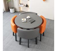 OCAZI Milk Tea Small Round Table, Kitchen Dining Table Set Round Breakfast Bar Round Furniture Table and Chair Set Round Conference Table, for Dinning Room/Kitchen #30 80x75cm/31.5x29.5in(WxH)