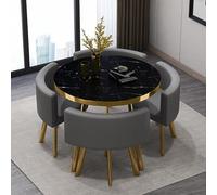 OCAZI Simple Small Round Table Kitchen Dining Table Set Modern Round Breakfast Bar Round Furniture Table and Chair Set Round Conference Table for Dinning Room/Kitchen #44 80x75cm/31.5x29.5in(WxH)