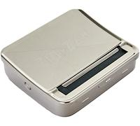 ZIGZAG Rolling Box OCB 16925 for Perfect Cigarette Rolling Machine - Chrome Silver, 8x8x2 cm