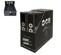 OCB 16972 Premium Slim-50 Booklets of 32 Sheets of Long Black Rolling Paper, 12 x 12 x 6 cm