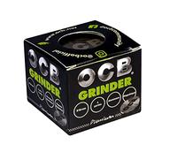 OCB 18888 Aluminium Herb Grinder with Diamond Cut Brushed Chrome 50 mm Set of 4