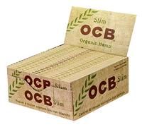 OCB 2100 Organic Hemp Slim Unbleached Rolling Papers, 50 Booklets, 32 Pages