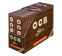 OCB 2300 Unbleached Slim Virgin Papers with Filters (32 Booklets of 32 Papers and Filters)