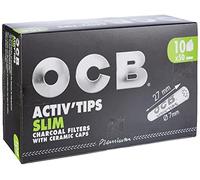 OCB ActivTips Slim 7 mm Activated Carbon Filter with Ceramic Caps 10 x 50 Pieces