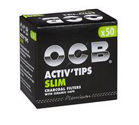 OCB ActivTips Slim 7 mm Activated Carbon Filter with Ceramic Caps 2 x 50 Pieces