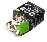 OCB ActivTips Slim 7mm Activated Carbon Filters with Ceramic Caps, Pack of 50, Silver, Small