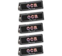 OCB Premium #1 Regular Size Rolling Papers (5 Pack) - Ultra Thin Mini Cigarette Papers - High-Quality Smoking Accessories