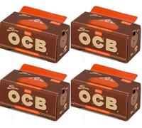 OCB Slim Virgin Rolling Paper 4m Rolls - 4 Pack | Ultra Thin, Unbleached, Slow Burning Rolling Paper for a Smooth Even Burn | Premium Quality, Easy to Roll for Hand Rolling Tobacco | Made in France