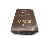 OCB Virgin Unbleached King Size Slim Rolling Papers + Filter Tips Cigarette Papers Smoking Papers Pack of 32 Booklets from Sudesh Enterprises