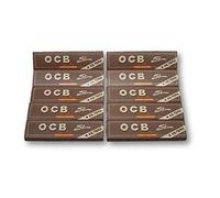 OCB Virgin Unbleached King Size Slim Rolling Papers + Filter Tips Cigarette Papers Smoking Papers Pack of 10 Booklets from Sudesh Enterprises