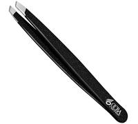 OCBA 4 Pcs Tweezers for Facial Hair Women & Men for Precise Grooming of Eyebrows - Professional Stainless Steel Eyebrow Tweezers for Ingrown Hair on Nose Ear (Glittery Black)