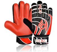 OCBA Goalkeeper Gloves for Kids With Super Grip Latex, Shock Absorption Padding to Protect Palms and Fingers - Bright Eye-Catching Colors