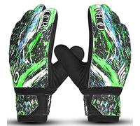 OCBA Goalkeeper Gloves for Kids With Super Grip Latex, Shock Absorption Padding to Protect Palms and Fingers - Bright Eye-Catching Colors