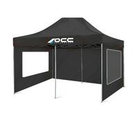 Occ Motorsport 420 Oxford Tent Wall With Window 6x2m Black 6 x 2 m