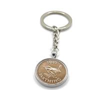 OCC Old Coin Cufflinks 1941 85th Birthday Keyring Farthing Keyring Mum, Dad, Brother, Sister SLV