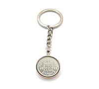 OCC Old Coin Cufflinks 1941 85th Birthday Keyring Sixpence Keyring Mum, Dad, Brother, Sister Rose Gld