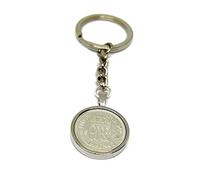 OCC Old Coin Cufflinks 1943 82nd Birthday Sixpence keyrings- Mum, Dad, Sister, Brother- 82nd Birthday gift