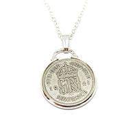 OCC Old Coin Cufflinks Cinch Pendant 1941 Lucky sixpence 85th Birthday plus a Sterling Silver 18in Chain