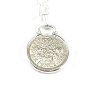 OCC Old Coin Cufflinks Cinch Pendant 1966 Lucky sixpence 60th Birthday plus a Sterling Silver 18in Chain