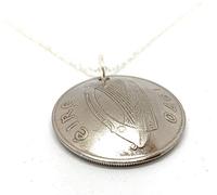 OCC Old Coin Cufflinks Domed Pendant 1971 Lucky Irish 5p 54th Birthday gifts for women Sterling Silver 18in Chain