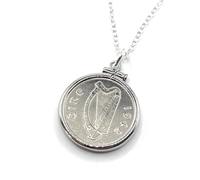 OCC Old Coin Cufflinks Solid Cinch Pendant 1942 Lucky Irish Sixpence 3d 83rd Birthday plus a Sterling Silver 18in Chain