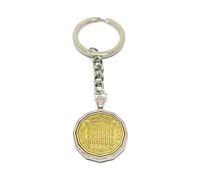 OCC Old Coin Cufflinks Solid Keyring 1964 62nd gift Birthday Threepence plus Keyring SLV