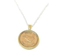 OCC Old Coin Cufflinks Solid Pendant 1945 Lucky Farthing 80th Birthday plus a Sterling Silver 18in Chain GLD