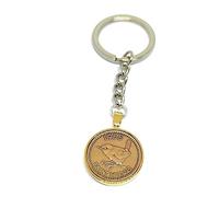 OCC Old Coin Cufflinks Solid Silver Plated Keyring 1955 Lucky Farthing 71st Birthday keyring 71st birthday gifts for women GLD
