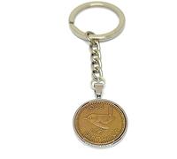 OCC Old Coin Cufflinks Solid Silver Plated Keyring 1955 Lucky Farthing 71st Birthday keyring 71st birthday gifts for women SLV
