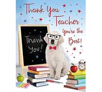 Occasion Card Thank You Teacher - 8 x 6 inches - Regal Publishing