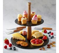 Occasion Round Slate Two Tier Stand Gift Set