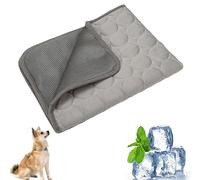Occasionak Dog Cooling Mat 4X More Effective, Dog Self Cool Mat Large, Non-Slip Bottom, Machine-Washable Foldable Pet Cooler Pad for Car, Sofa, Floor (Gary, XS-40 * 30CM)