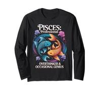 Occasional Genius Constellation Zodiac Sign Birthday Pisces Long Sleeve T-Shirt