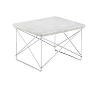 Occasional LTR Bedside Table Light Marble/Chrome