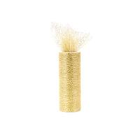 Occasions Mesh Net Organza Tulle Roll, 10m x 15cm, Metallic Gold
