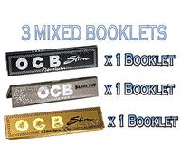 OCCB SLIM KING SIZE PREMIUM BLACK/GOLD/X- PERT MIXED SMOKING ROLLING PAPERS (3)