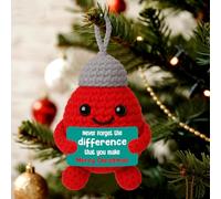 OCCdesign Handmade Crochet Christmas Ornament 2025 - Inspirational Holiday Decor, Meaningful Appreciation Gift for Teacher Coworker Neighbor Friend, Motivational Keepsake Stocking Stuffer