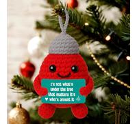 OCCdesign Handmade Crochet Christmas Ornament 2025 - Meaningful for Family Friends Couples - Festive Home Tree Decoration - Inspirational Self Gift to Celebrate Togetherness