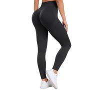 Occffy Butt Lifting Leggings for Women UK Seamless High Waisted Gym Leggings Workout Scrunch Booty Yoga Pants Womens Black
