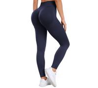 Occffy Butt Lifting Leggings for Women UK Seamless High Waisted Gym Leggings Workout Scrunch Booty Yoga Pants Womens Deep Blue