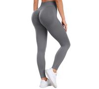 Occffy Butt Lifting Leggings for Women UK Seamless High Waisted Gym Leggings Workout Scrunch Booty Yoga Pants Womens Grey
