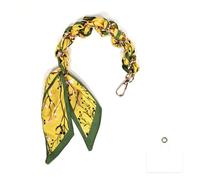 OCCI CHIARI Nylon Metal Decoration Phone Chain, Silk Scarf Elements Phone Lanyard, Anti Lost Keychain for Women, Green