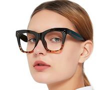 OCCI CHIARI Oversized Women's Reading Glasses +2.75, Wide Leg Readers for Women, Ladies' Square Glasses for Reading (Brown Tortoise, 275)